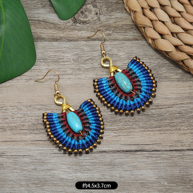 Wholesale Braided Vintage Copper Earrings